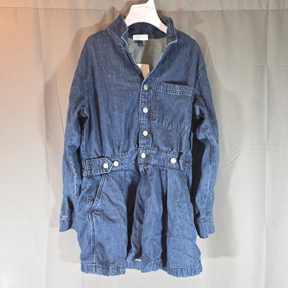 Universal Thread Womens Denim Mini‎ Dress Dark Wash Long Sleeve Size 12 NWT